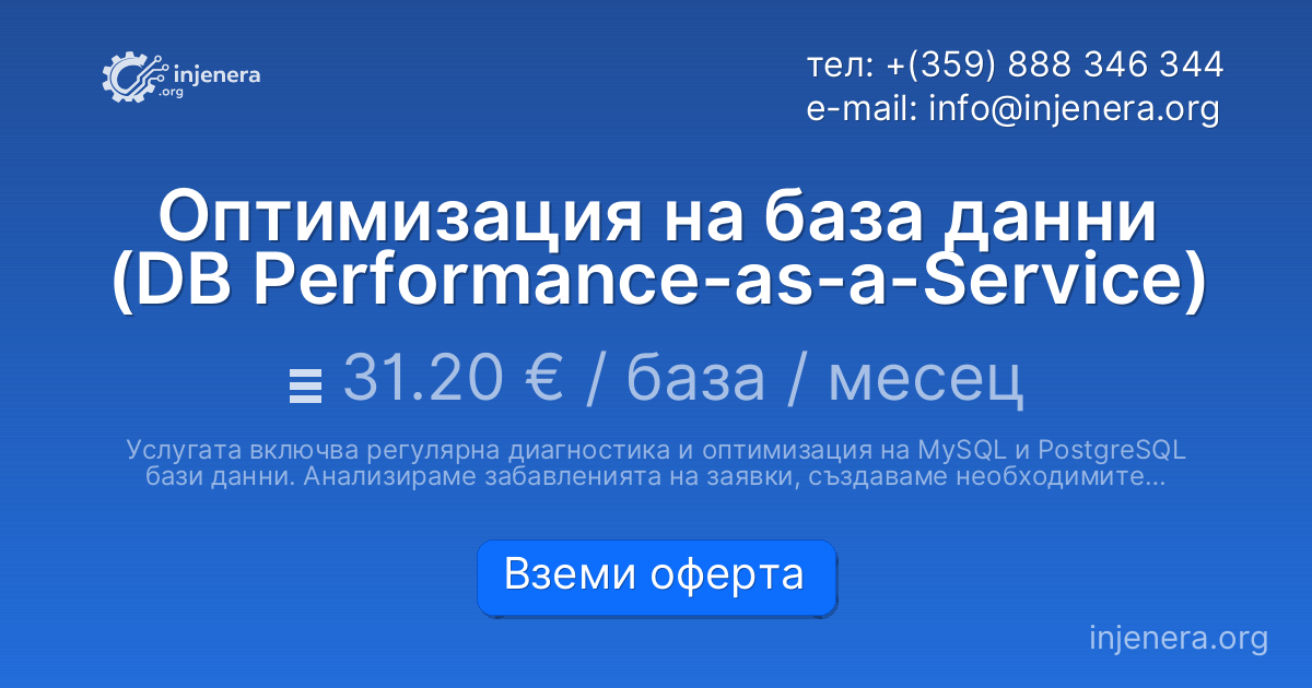 Оптимизация на база данни (DB Performance-as-a-Service)