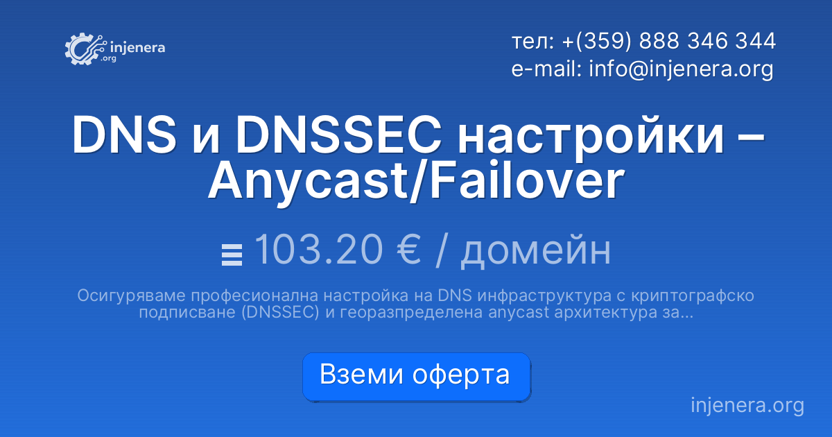 DNS и DNSSEC настройки – Anycast/Failover