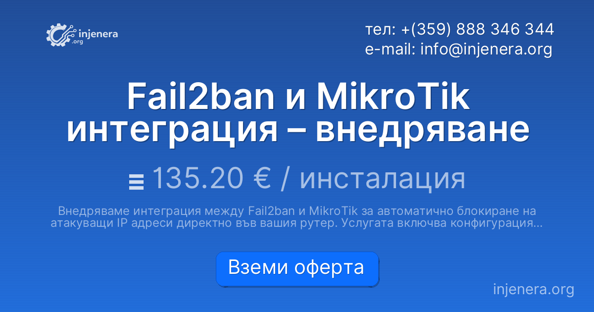 Fail2ban и MikroTik интеграция – внедряване