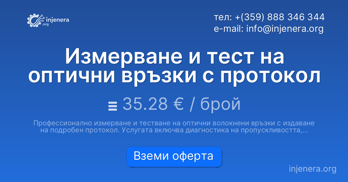 Измерване и тест на оптични връзки с протокол