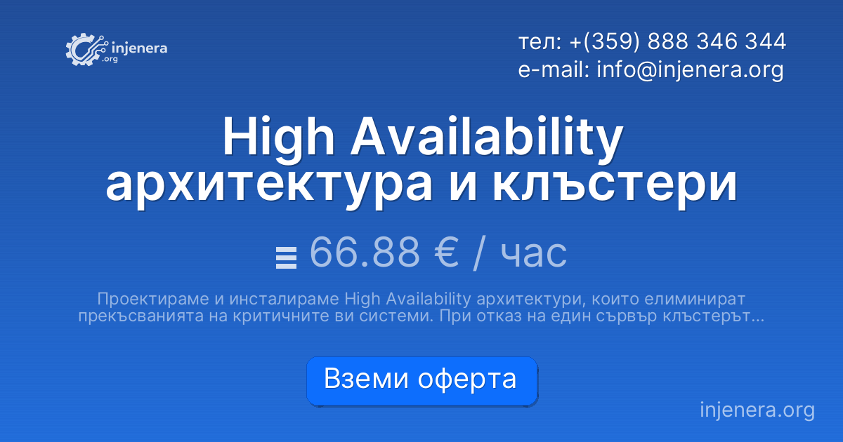 High Availability архитектура и клъстери
