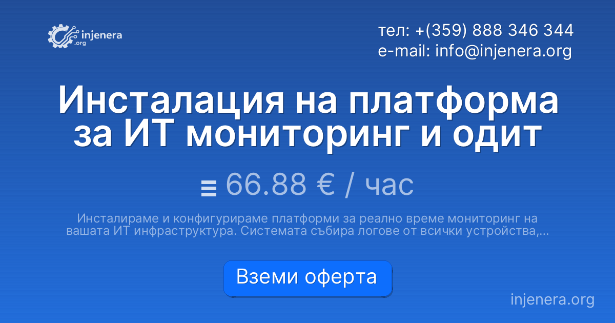 Инсталация на платформа за ИТ мониторинг и одит