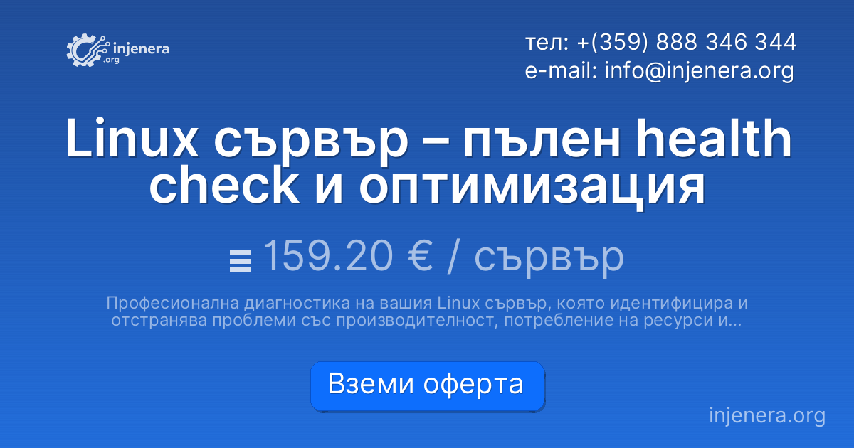 Linux сървър – пълен health check и оптимизация