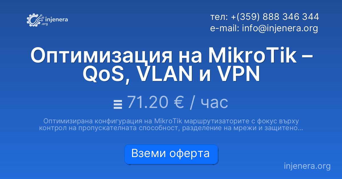 Оптимизация на MikroTik – QoS, VLAN и VPN