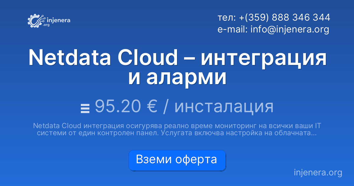 Netdata Cloud – интеграция и аларми