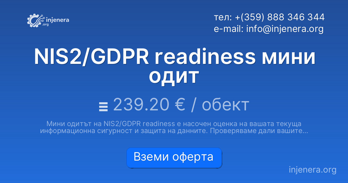 NIS2/GDPR readiness мини одит