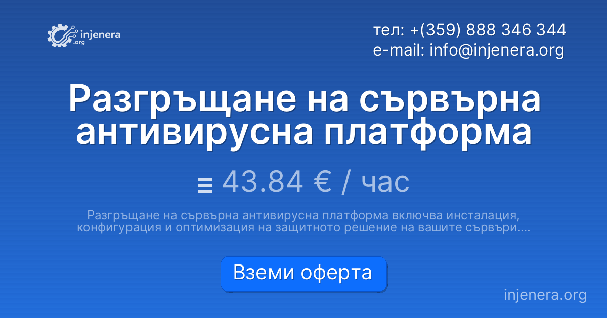 Разгръщане на сървърна антивирусна платформа
