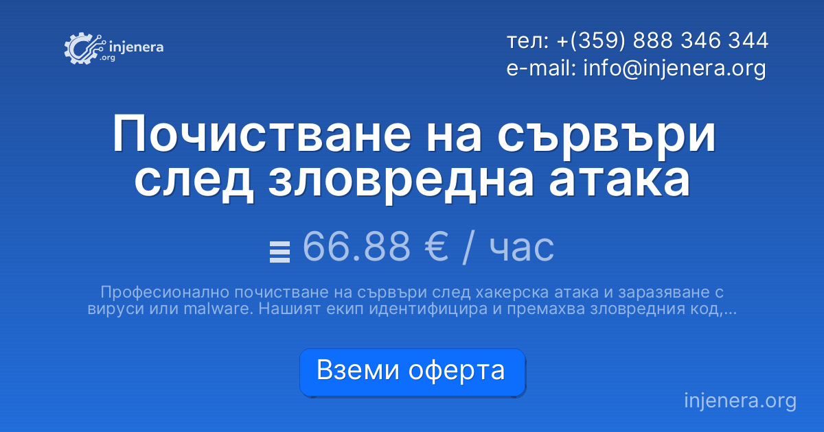 Почистване на сървъри след зловредна атака