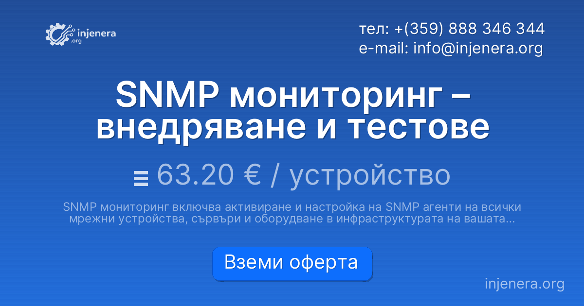 SNMP мониторинг – внедряване и тестове